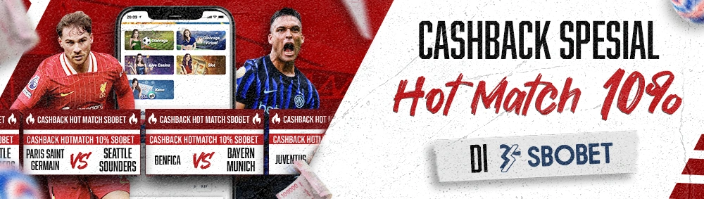 Cashback Hotmacth 10% di SBOBET